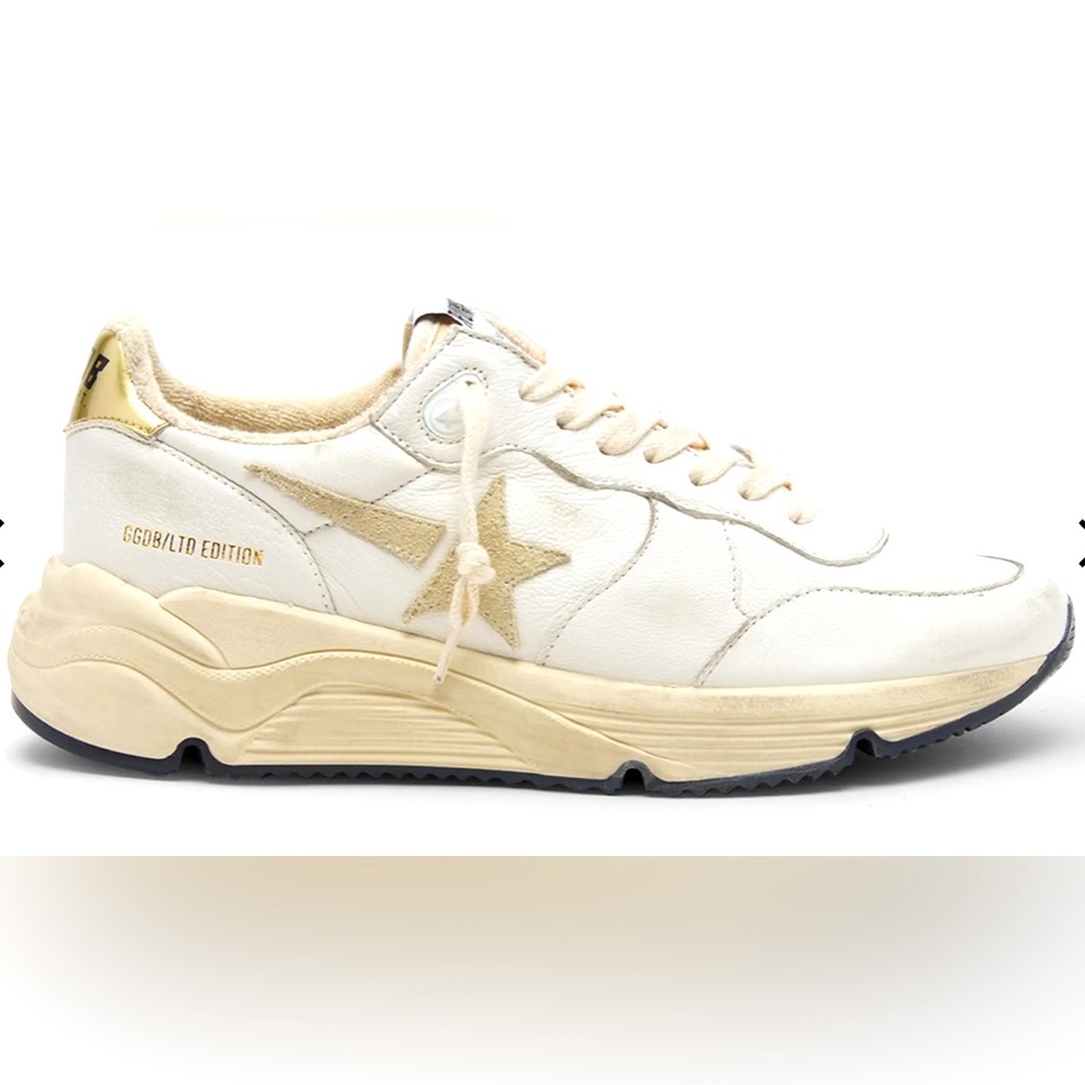 Golden Goose Sneakers size 36 white, beige, gold: very slightly used fits 6-7